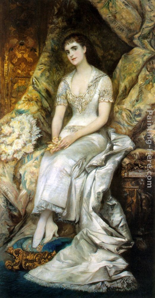 Hans Makart An Elegant Lady